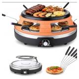 Saenchue 12" Electric Pizza Oven With Top Plate