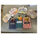 Lot of Wooden Fall Decor