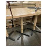 24" x 30" x 42" Natural Oak Patio Table x 2
