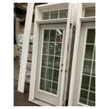 32" x 80" LH Steel 15-Lite Ext. Door W/ Transom
