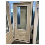 36" x 80" RH Fiberglass MV Deco Glass Ext. Door