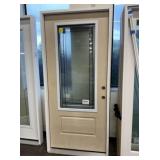 36" x 80" LH Fiberglass MV Privacy Glass Ext. Door