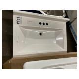31" x 22" White Composite Vanity Top