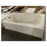 60" x 32" Biscuit LH Drain Skirted Bathtub