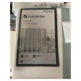 Glacier Bay White/Spa Blue Shower Curtain