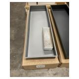 46" x 14" Vertical Steel Shower Niche In Pewter