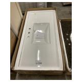 49" x 22" White Porcelain Vanity Top