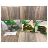 Qty. 3, John Deere, 4WD x2, Combine, Ertl, 1/64 Sc