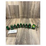 Qty. 10, John Deere Tractors and Impliments, Die-C