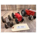 Qty. 3, Ford Tractors, Metal Plastic Mix, Varying