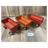 Qty. 3, Grain Wagons, True Scale, 1/16 Scale, Some