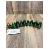 Qty. 9 , John Deere Tractors, Die-Cast, 1/64 Scale
