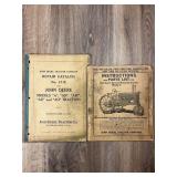 Qty 2 John Deere Manuals; Model A, Repair Catalog