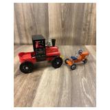 Qty 2 Pedal Cars, Casey Jones and Farm Boy minitur