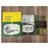 Qty 3 John Deere Manuals; Straight Through Combine