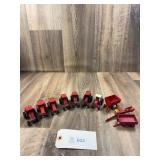 Qty. 10, Case Tractors and Impliments, Metal-Plast