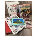 Box of Books; Farm Toys