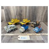 Qty 6 Tonkas; 3 Dump Trucks, Wrecker, Boom Truck a