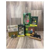 Qty 6; John Deere Tree Ornaments an Figurine, ERTL