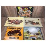 Qty 5 Metal Signs; Farmall, Arcade, Steam Engine W