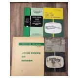 Qty 4 John Deere Manuals; Side Delivery Rake, Mowe