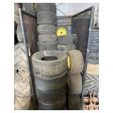 Stack (approx 25) Lawn and Garden Tires (NO rack)