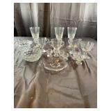 Assorted Clear Glass Stemware And Bowls