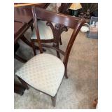Dining Table Set with 6 Mahogany Carved Back Chair