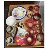 Assorted Ruby Red Glassware