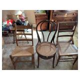 3 Antique Wood Chairs