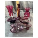 Cranberry And Amethyst Glassware