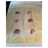 Handmade Patchwork Quilt Bears and Elephants