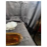 Milk Glass, Amber Glass and Ceramic Tableware