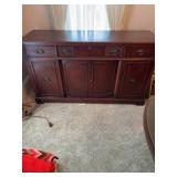Mahogany Finish Buffet Sideboard With Drawers