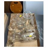 Pressed Glass Drinkware and Pitcher