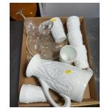 Milk Glass and Clear Glassware