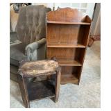 Book shelf and Wood Table