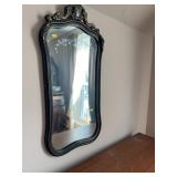 Black And Gold Ornate Wall Mirror Etched Floral De