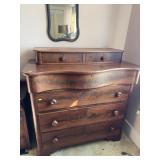 Antique Walnut Victorian Dresser