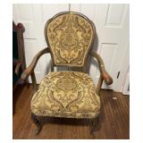 Fauteuil Upholstered Armchair With Cabriole Legs