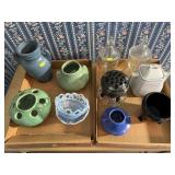 Assorted MCM Ceramic Planters, Glassware