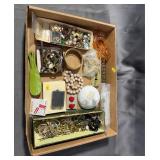 Small Trinket Boxes, Beads, And Pins