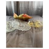 Assorted Pressed Glass Servingware