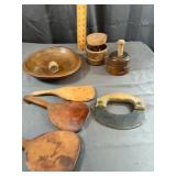 Primitive Wood Kitchen Tools Assortment