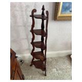 Victorian Carved Five-Tier Corner Étagère
