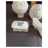 Assorted Pressed Milk Glass Collection