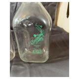 Vintage Glass Milk Bottles
