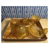 Amber Glass Servingware Collection