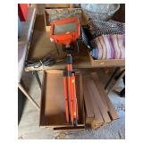 Orange Portable Work Light On Tripod