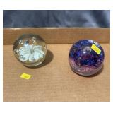 Two Art Glass Paperweights
